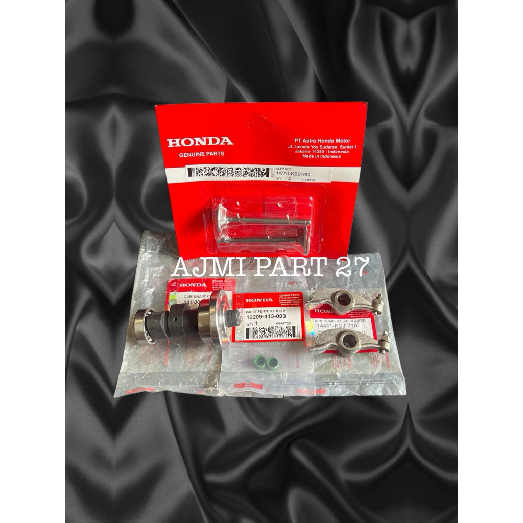 Paket Noken As Tiger+Platuk klep+Klep set+Sil klep Honda Tiger lama,Tiger revo,Megapro,Gl pro ORI