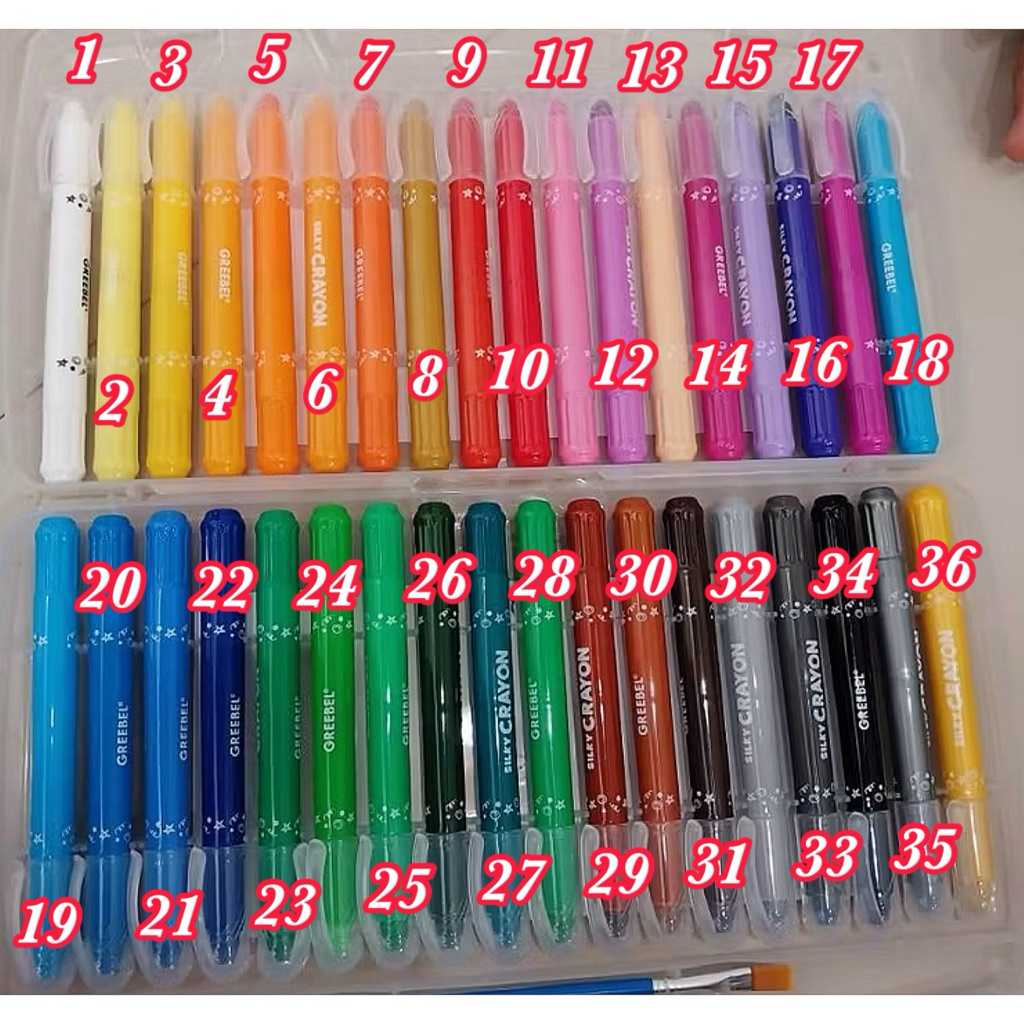 READY COD 1pc Greebel Silky crayon putar 36pc ECER / SATUAN