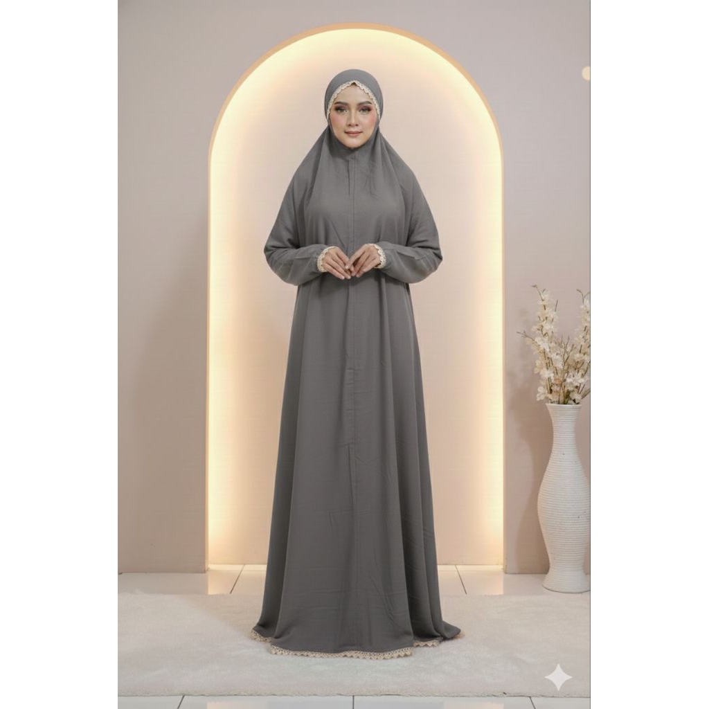 MUKENA TERUSAN RAYON TWILL || MUKENA TERUSAN PREMIUM