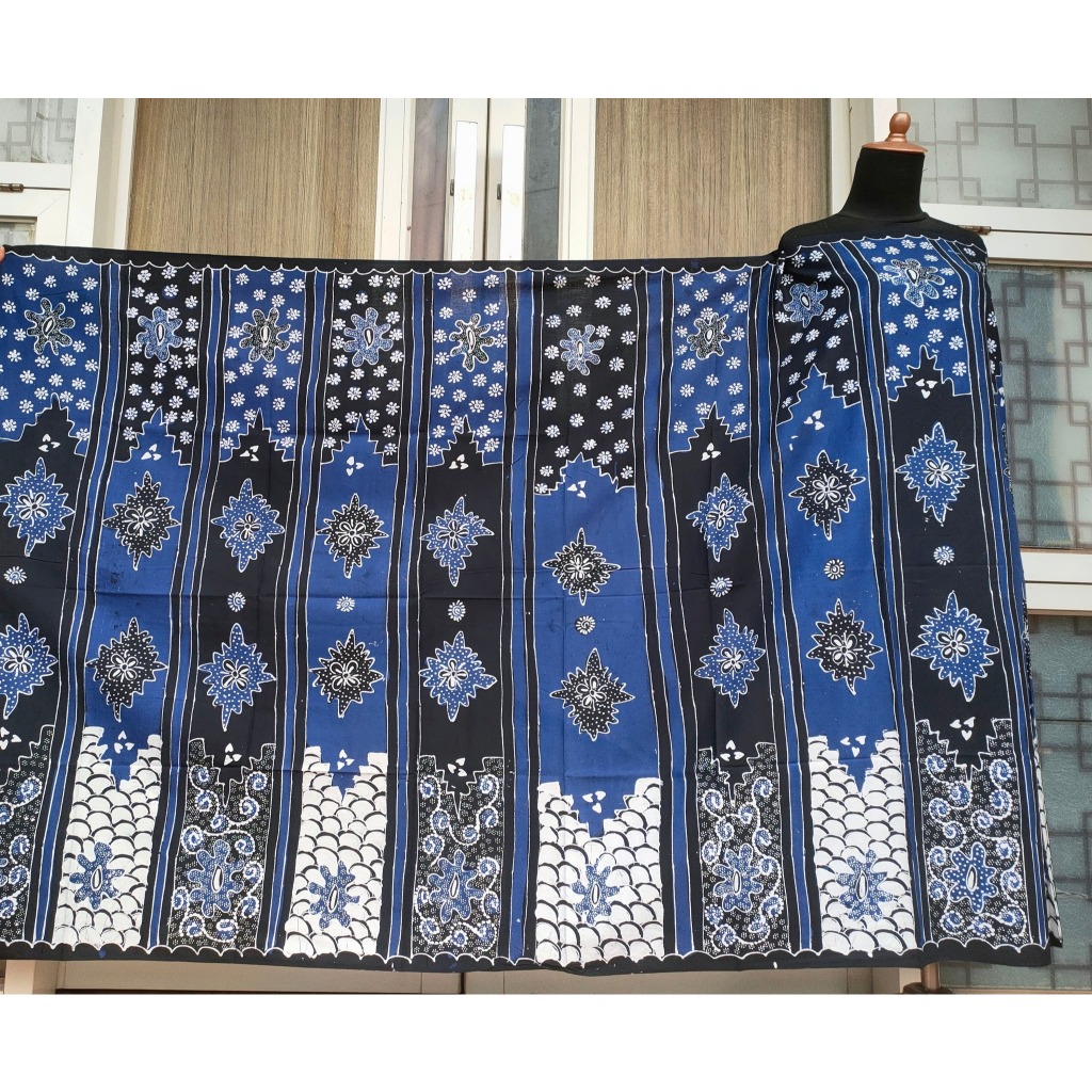 Batik umiromlah 0510409 Bahan Kain Batik Full Tulis Asli Canting Pengrajin Madura Pamekasan Hitam Bi