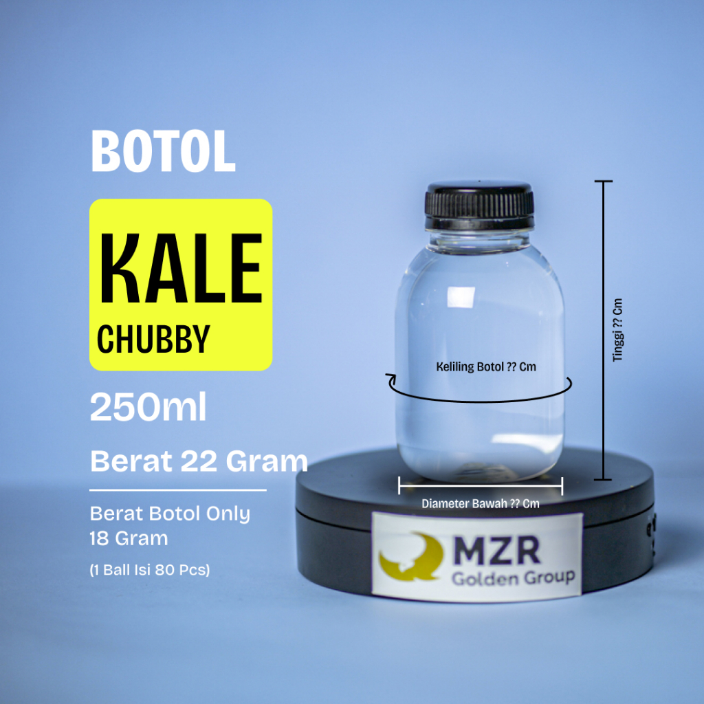 [ ISI 25 PCS ] Botol Kale Gendut Gemoy Chubby 250ml / Botol Plastik Chubby buat Jus Susu Kopi Jamu