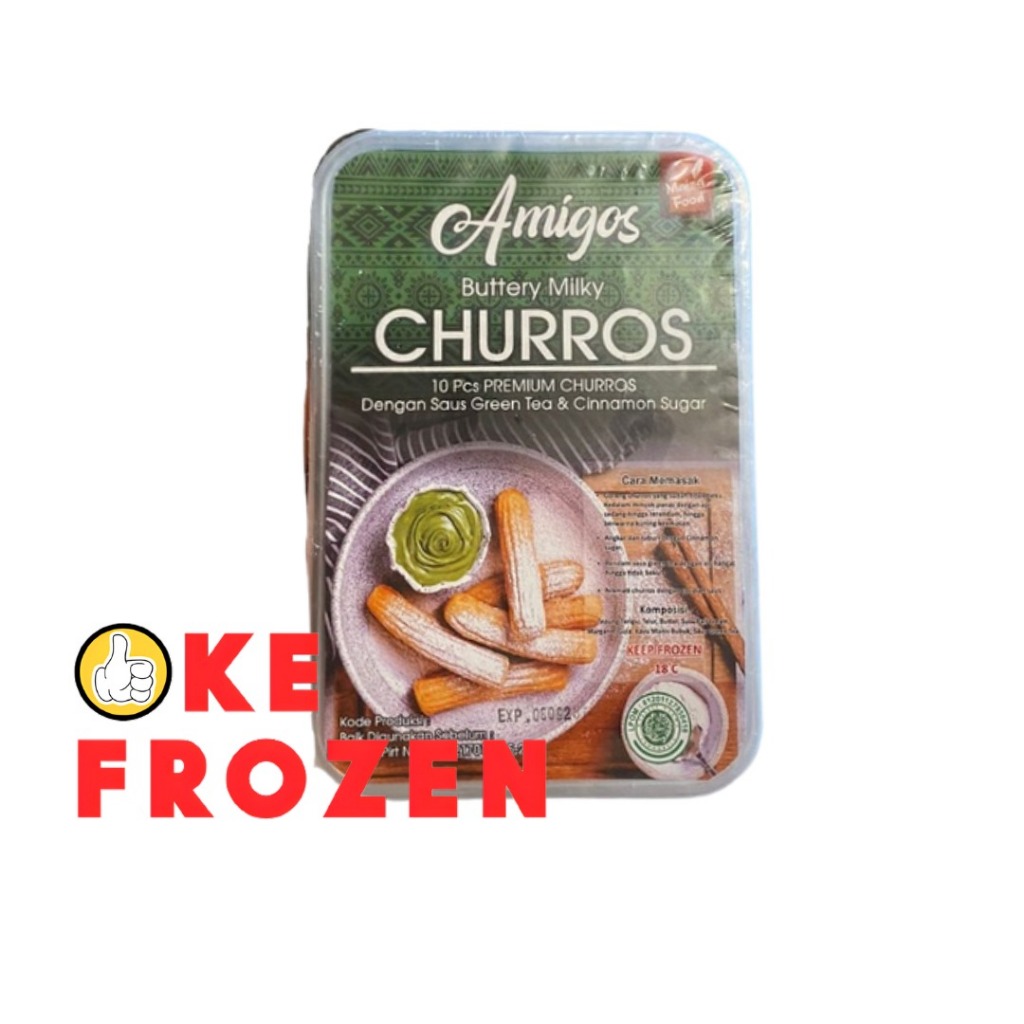 AMIGOS BUTTERY MILKY CHURROS GREEN TEA ISI 10PCS