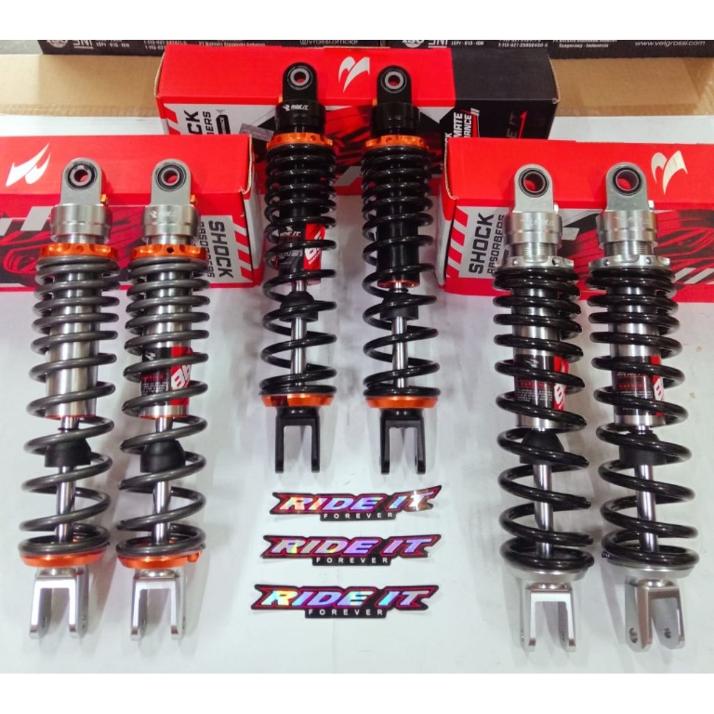 SHOCK SHOK BELAKANG RIDE IT GP-86 CNC SERIES ORIGINAL RIDE IT 330MM NMAX OLD 155/NMAX LAMA 2015-2019