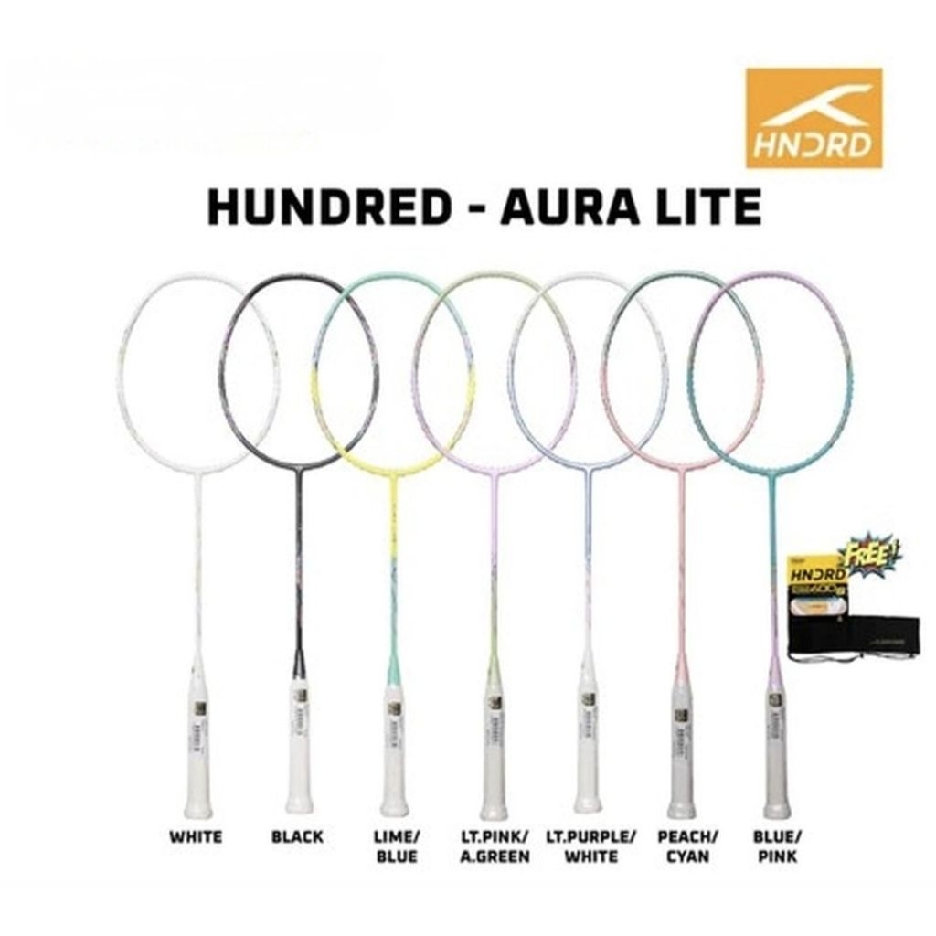 Raket Badminton Hundred Aura Lite 5U Original