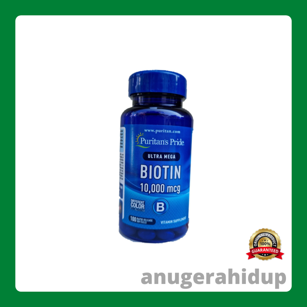 Puritan Pride Biotin 10000 mcg isi 100 PERTUMBUHAN RAMBUT