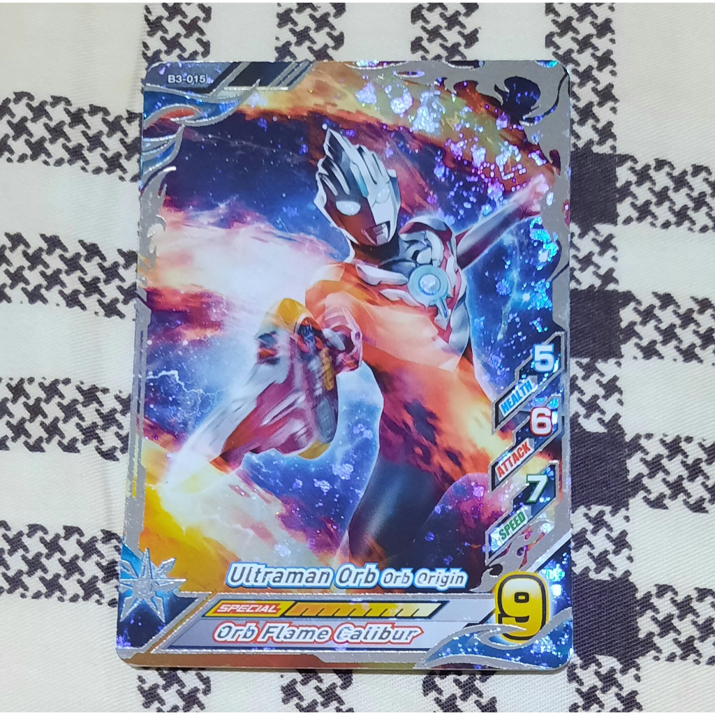 Kartu Ultraman Orb Origin B3-015 Ultraman Fusion Fight silver foil