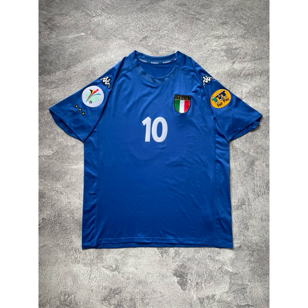 Jersey Retro Timnas Italy Euro 2000 Nns Del Piero Vintage Block Core Rare
