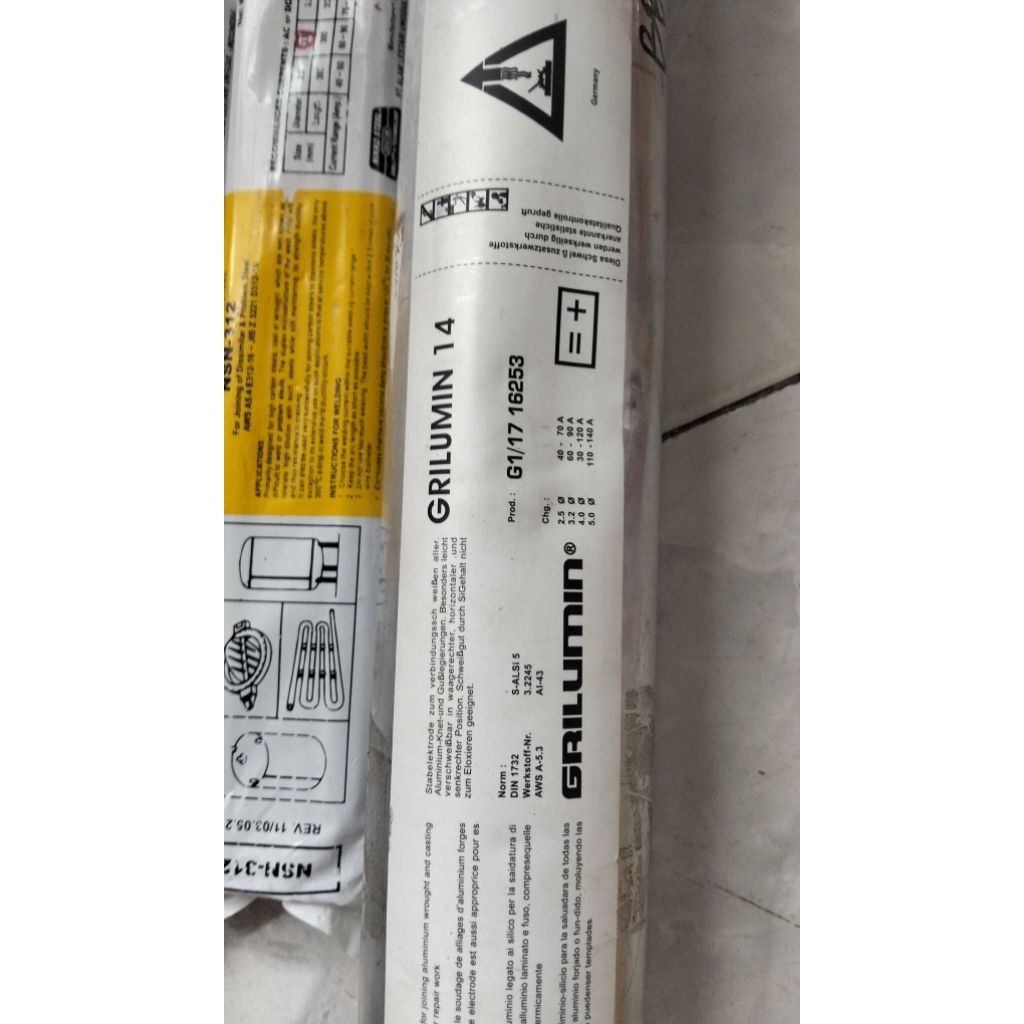 KAWAT LAS ALUMINIUM GRILUMIN 14 Size. 2.5MM 1BOX 2KG