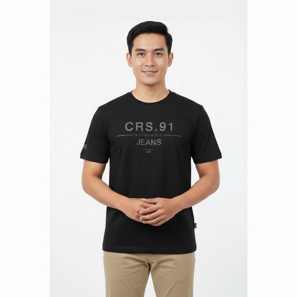 Kaos CRS 91 Katun 20s Dewasa Ukuran L XL XXL Terbaru Warna Hitam