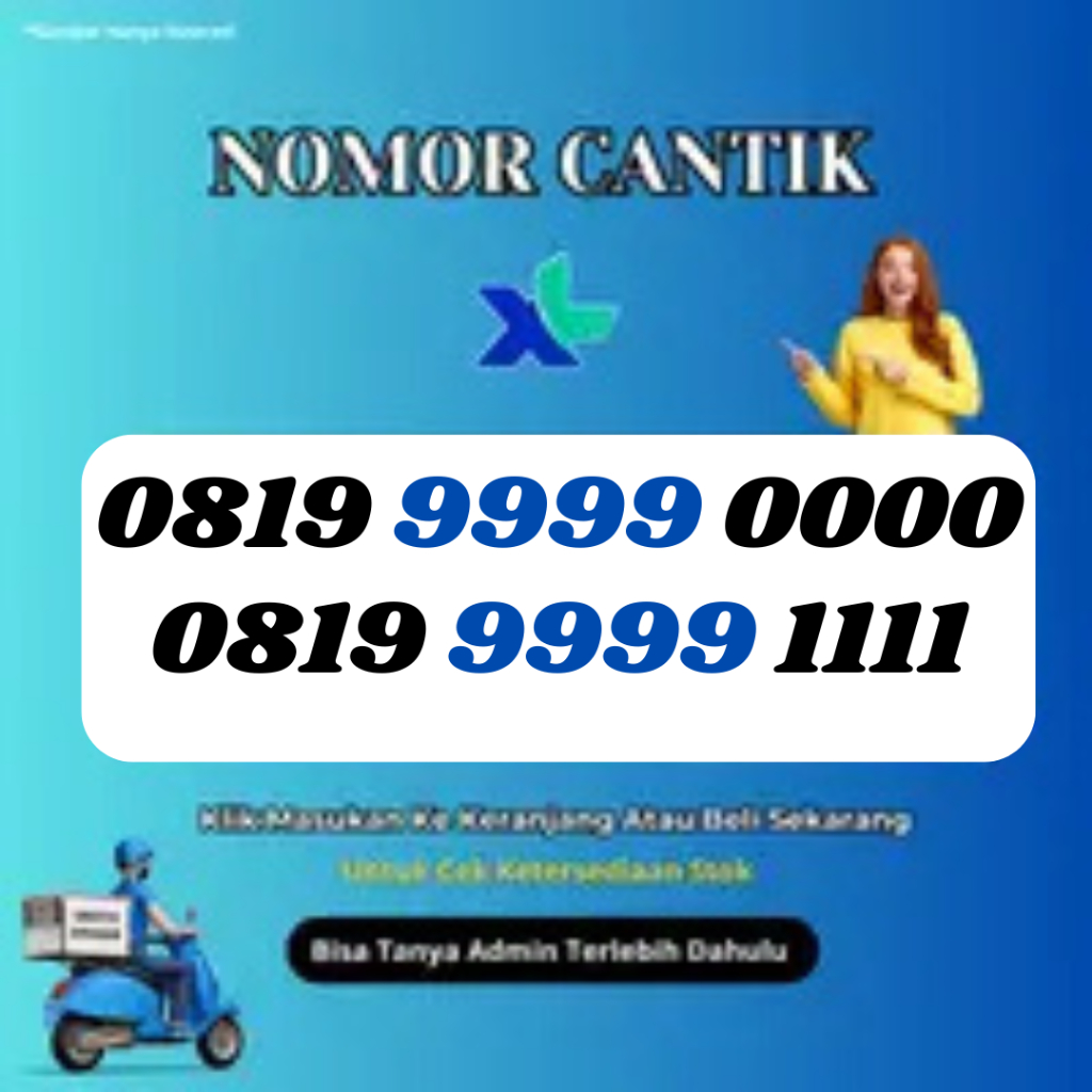 Nomor Cantik XL Axiata Seri ABAB CDCD Murah dan Rapi Support 4G LTE bonus kuota 80gb
