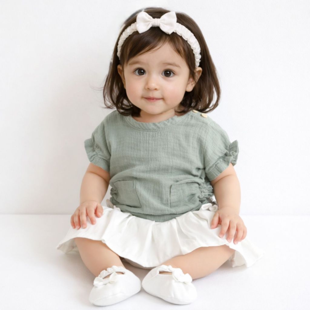 Setelan rok bayi perempuan umur 3-9 bulan,Gaun bayi perempuan,dress bayi,gaun anak perempuan,dress a