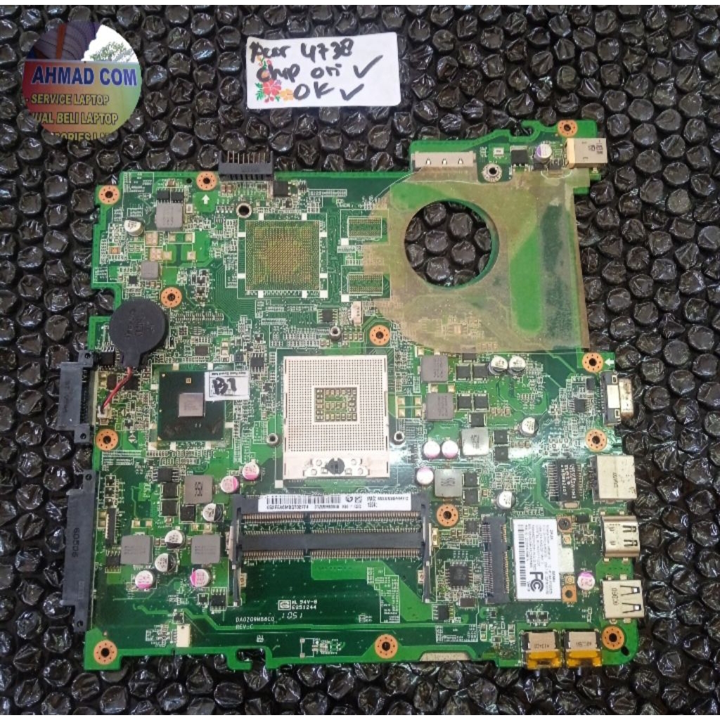 MOTHERBOARD LAPTOP ACER 4738 / 4738z CHIP SOUTH ORI ( B1 )  NORMAL SEHAT OKE