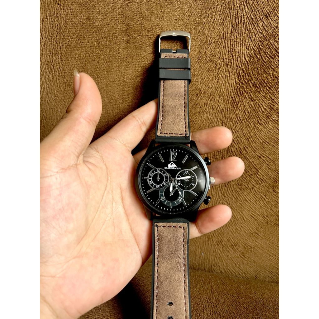 JAM TANGAN PRIA KULIT ANALOG POLOS