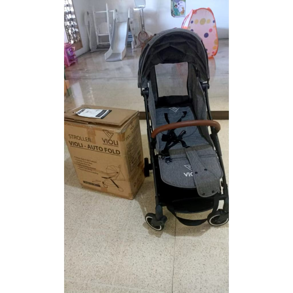 stroller anak bayi auto fold violi preloved