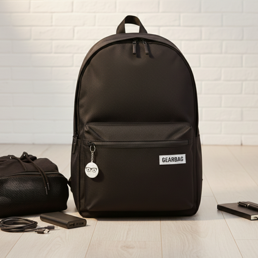 Ransel Polos Wanita Pria Tas Sekolah Warna Hitam Polos Tas Sekolah SMA SMP