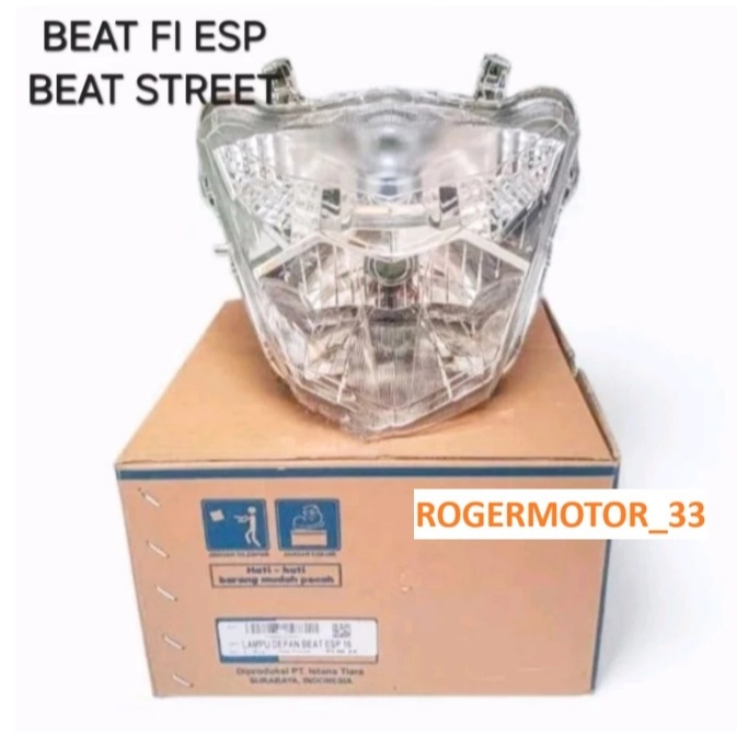 REFLEKTOR LAMPU DEPAN BEAT FI ESP STREET 2016 MERK WIN ORI