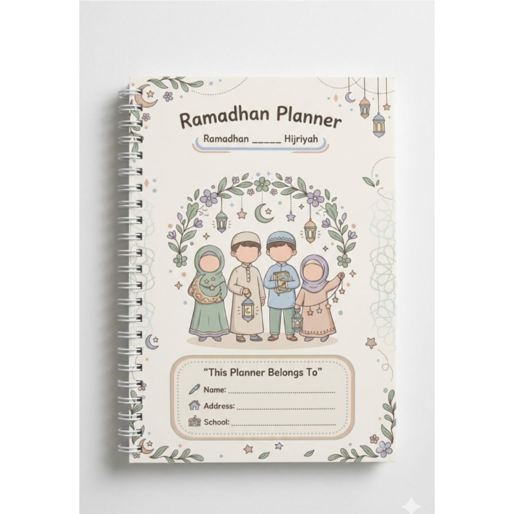 Ramadan Planner Anak CETAK | Buku Ramadhan Anak Islami | Planner Ibadah & Puasa Anak