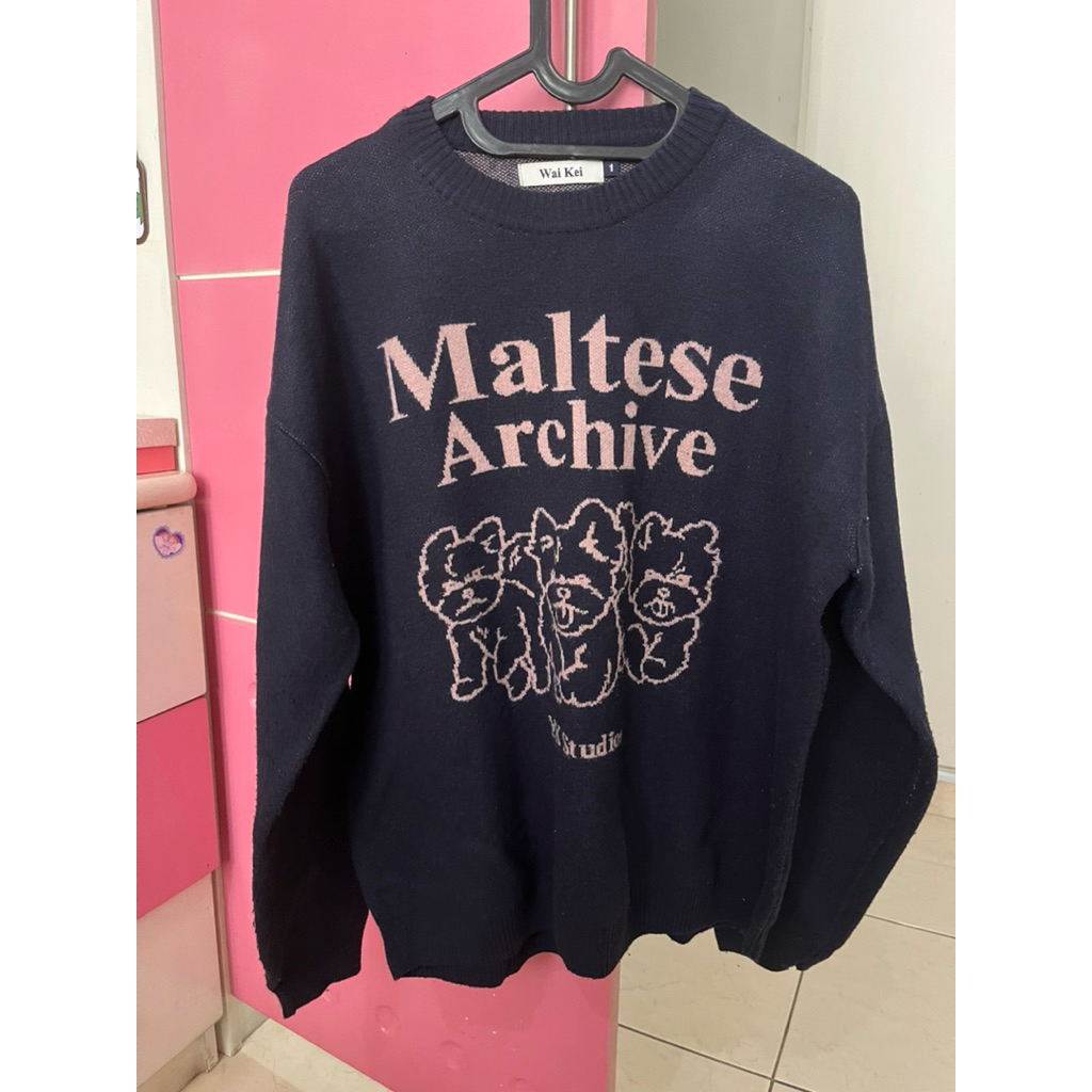 wai kei maltese archive sweater