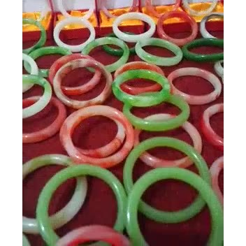 Gelang Giok Natural Emerald Pria Wanita Asli Diameter 6 cm