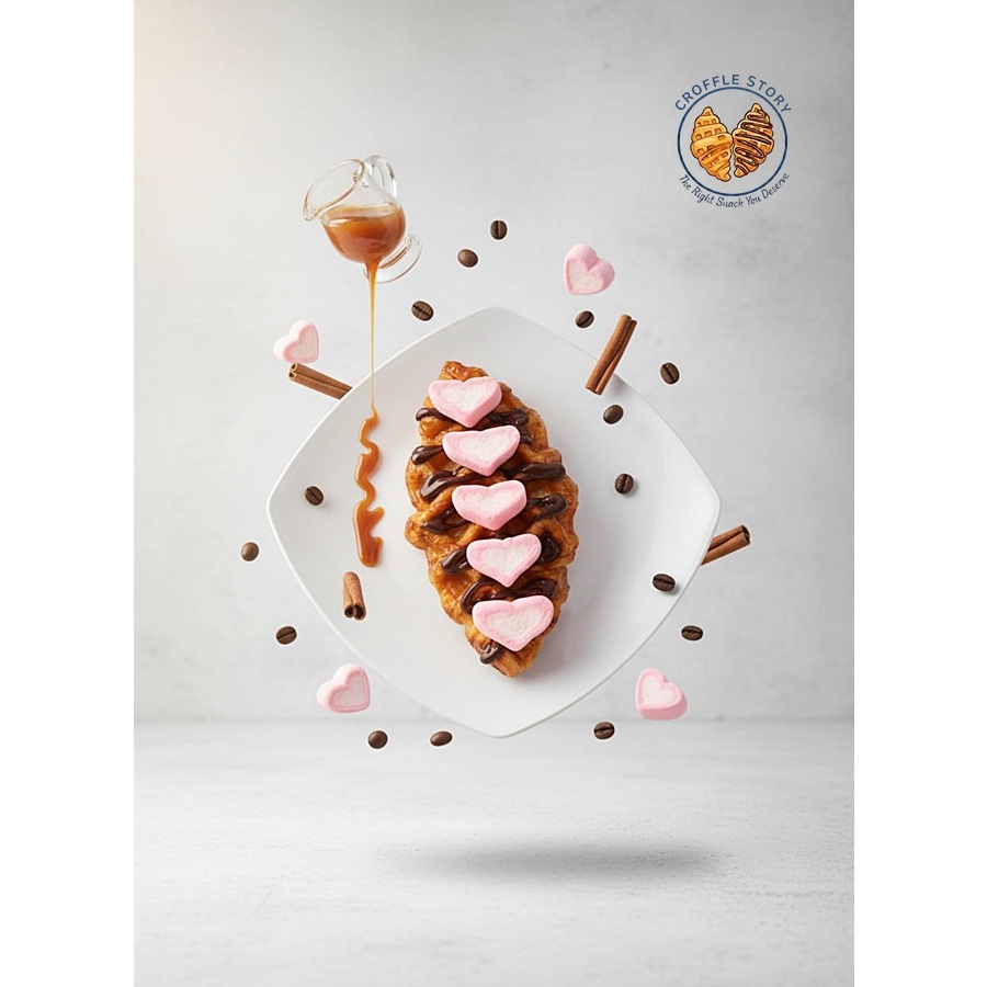 1 pcs Croffle Caramel Topping Choco Marshmellow By Croffle Story