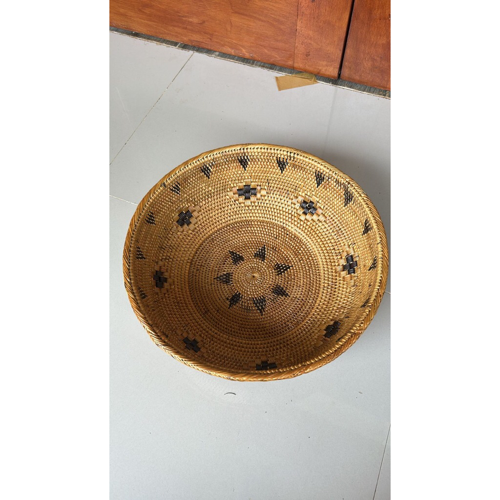 Bokor Anyaman Ata Size 35,T 12cm
