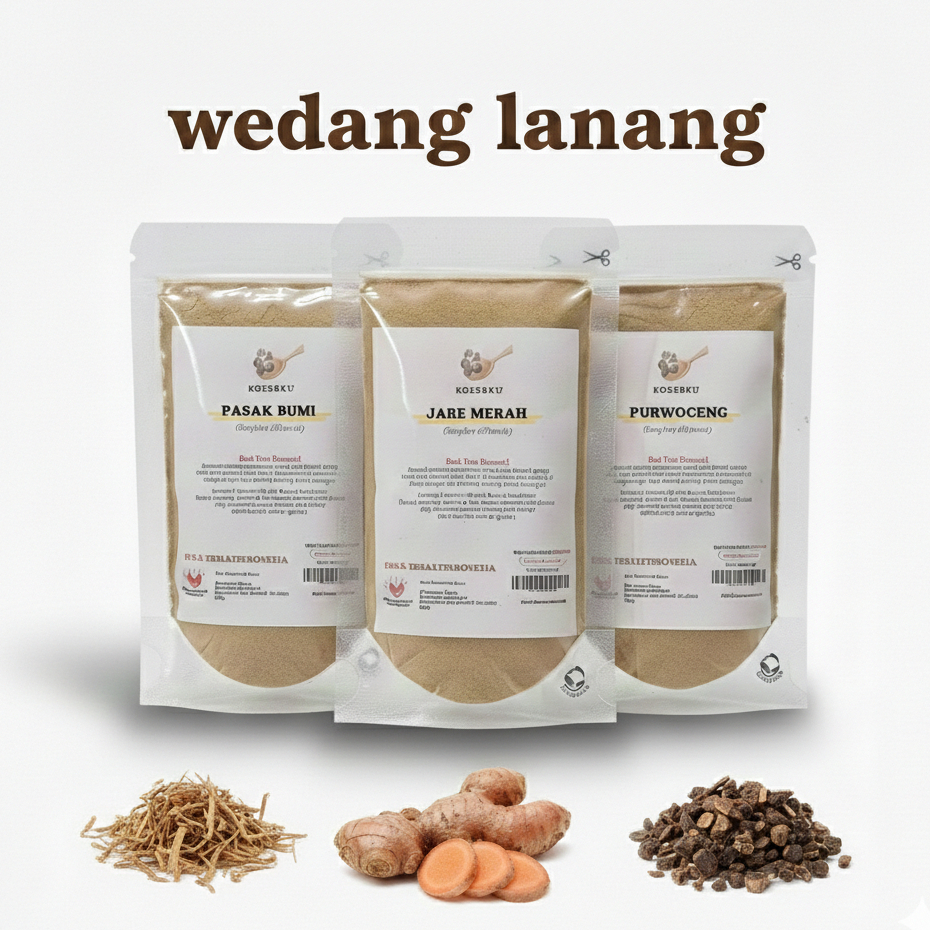 Wedang Purwoceng Paket Stamina Lanang - Purwaceng Pasak Bumi Jahe Merah Bubuk 50 Gram