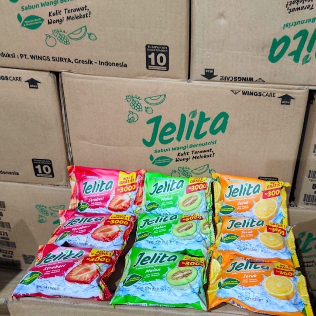 1 Dus 72 pcs Sabun mandi Jelita, sabun mandi batang jelita