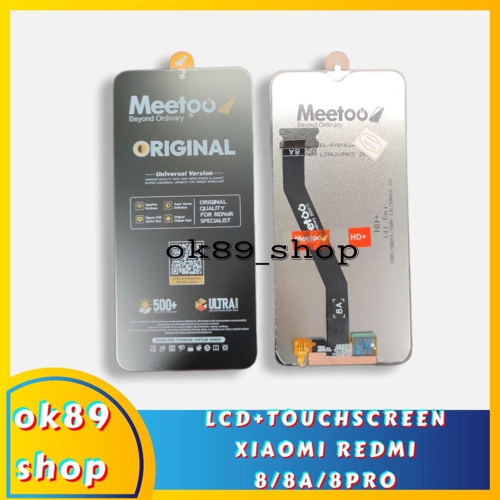 LCD+TOUCHSCREEN XIAOMI REDMI 8 / REDMI 8A / REDMI 8 PRO / REDMI 8PRO BLACK MEETOO