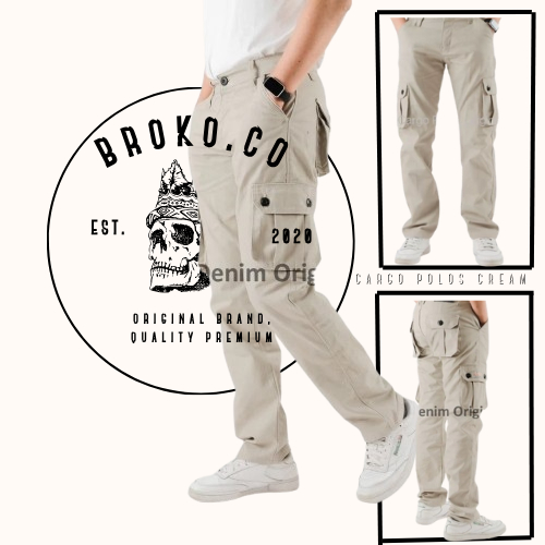 Broko/CelanaCargoPria/CelanaCargoModern/CelanaCamo/CelanaOversize/SizeS.M.L.XL/BahanTwillCotton/Warn