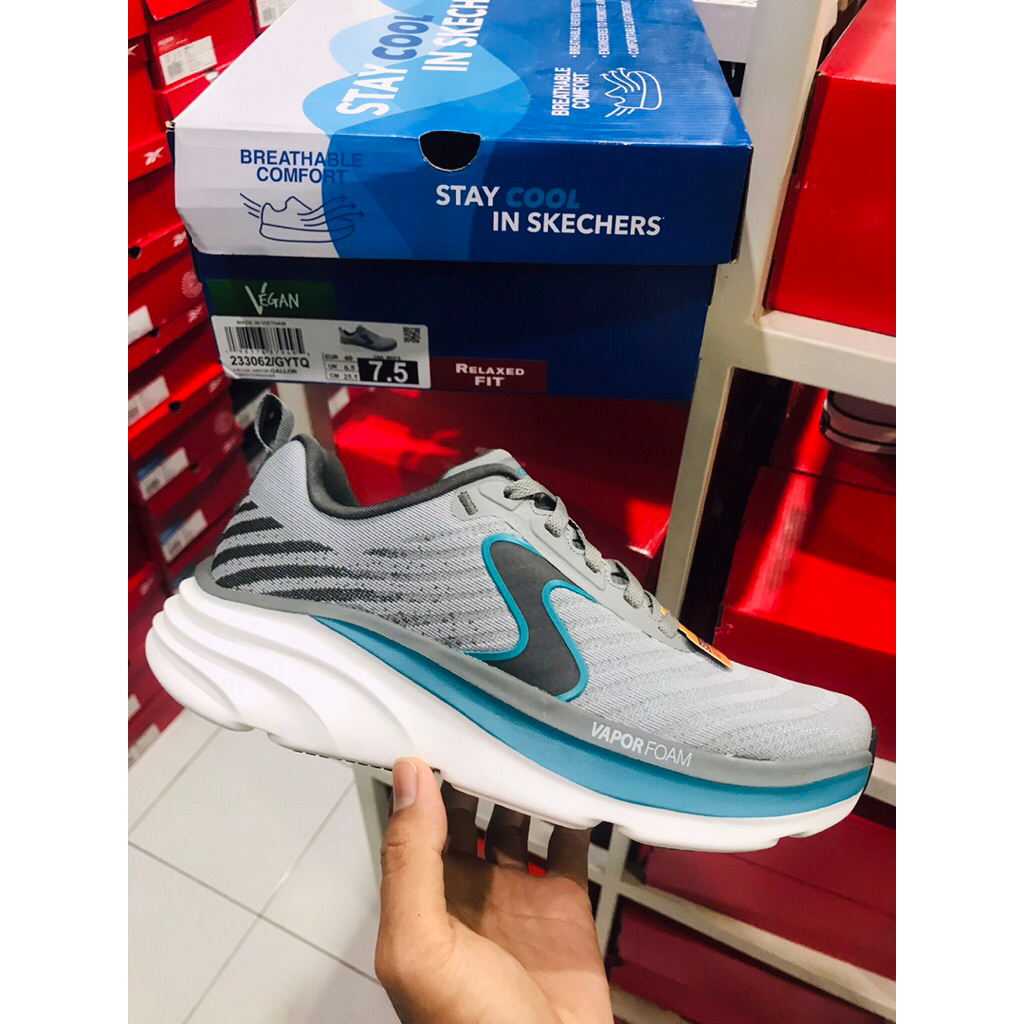BIG SALE SKECHERS VAPOR GREY [232063] ORIGINAL SEPATU PRIA/RUNNING/LARI/SNEAKERS