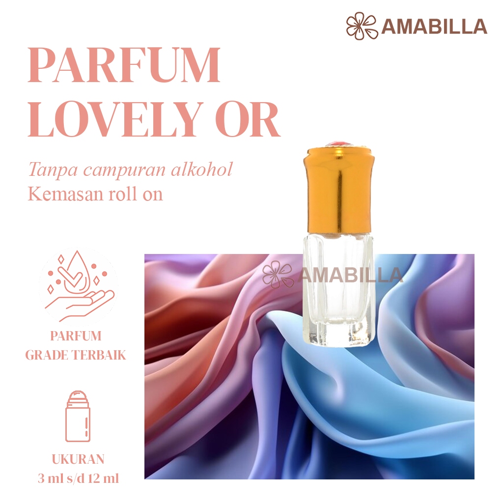 Parfum Aroma LOVELY OR Original Non Alkohol 3ml Parfum Original Bibit Parfum Murni LOVELY OR Minyak 