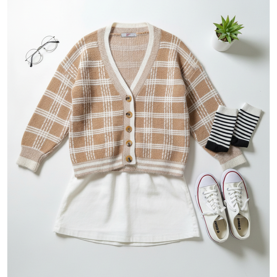 8SECOND CARDIGAN OUTER OVERSIZE WANITA