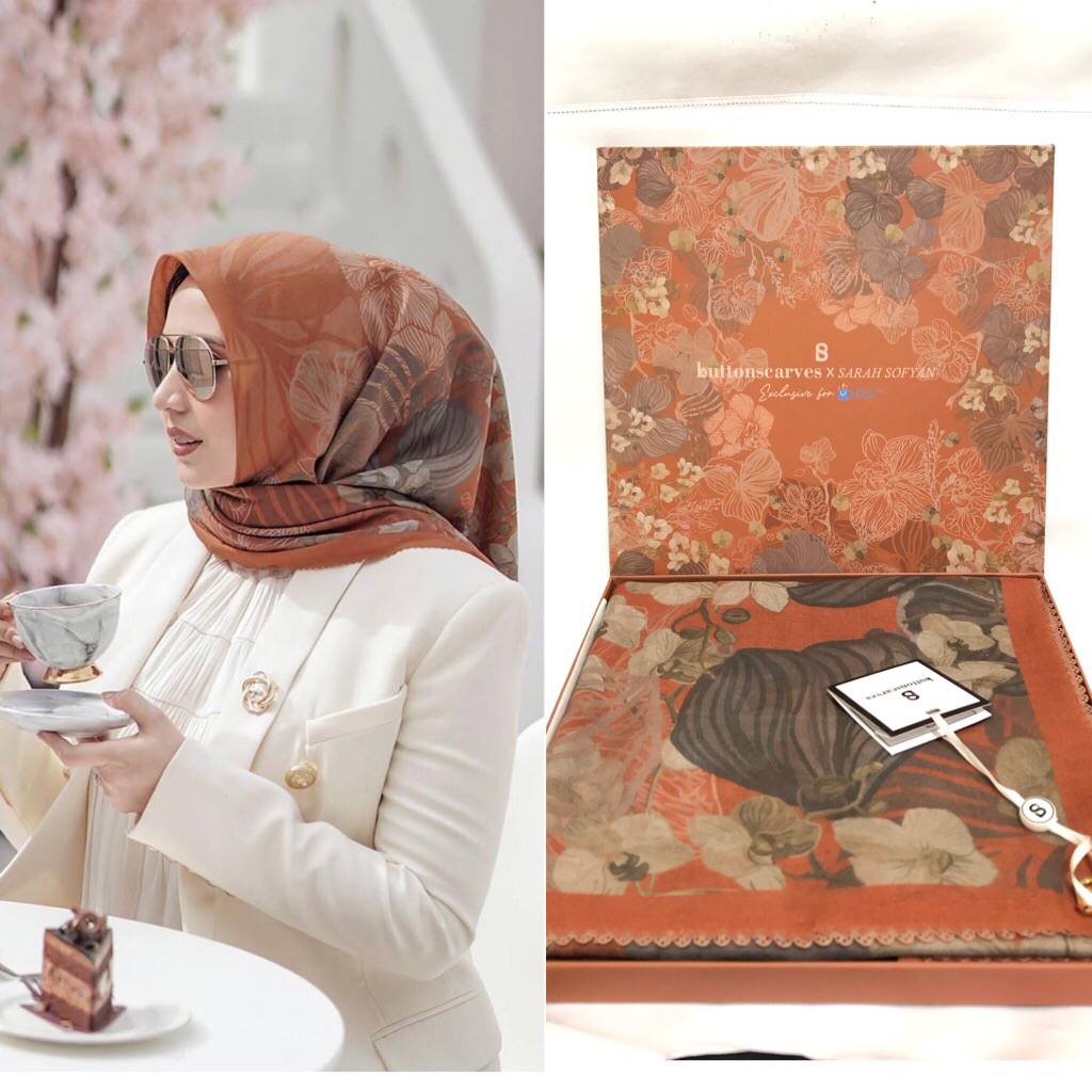 Rare Item PL Buttonscarves Orchide Series 1.0 Orange