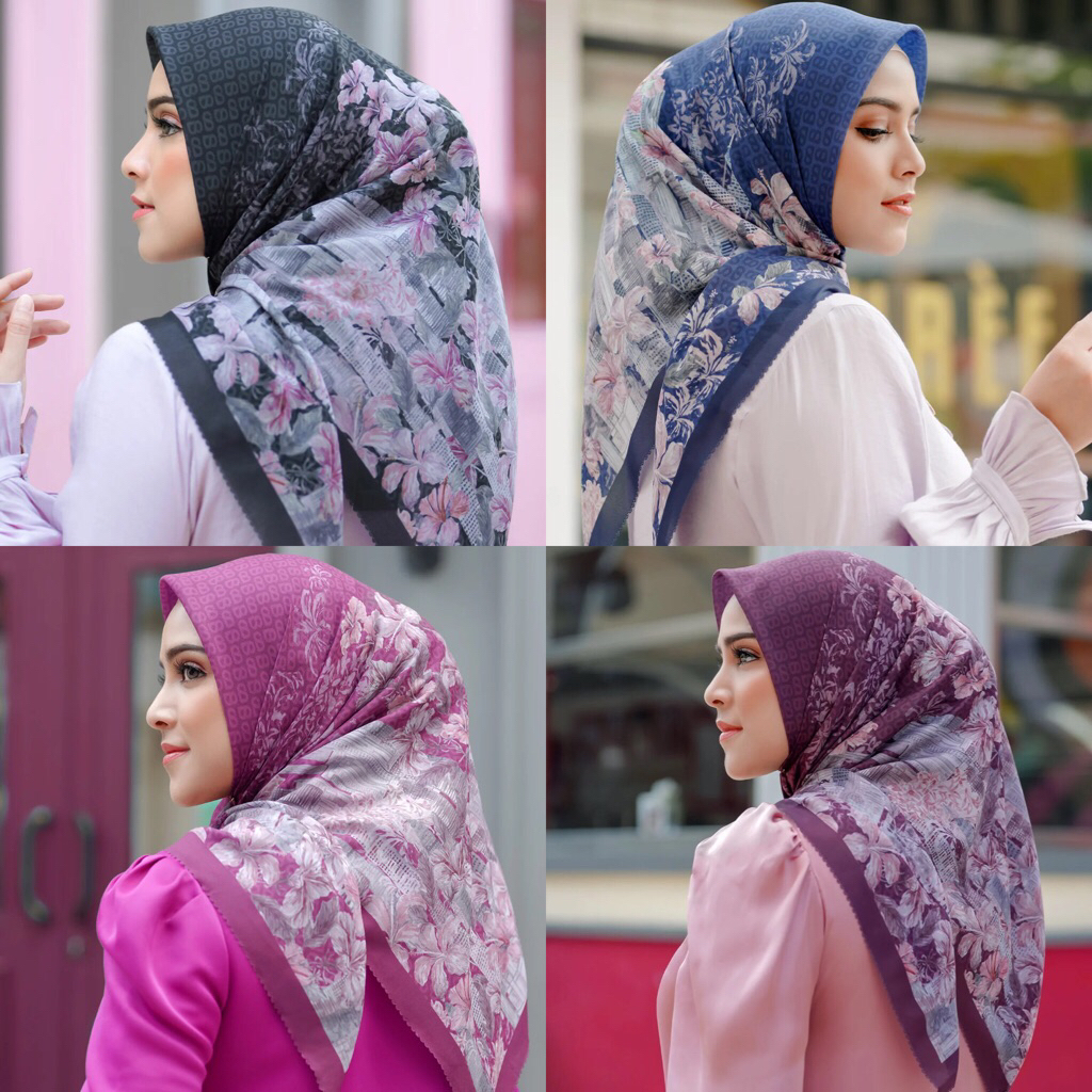 Buttonscarves Malaya Series Rare Item Black Navy Magenta Burgundy