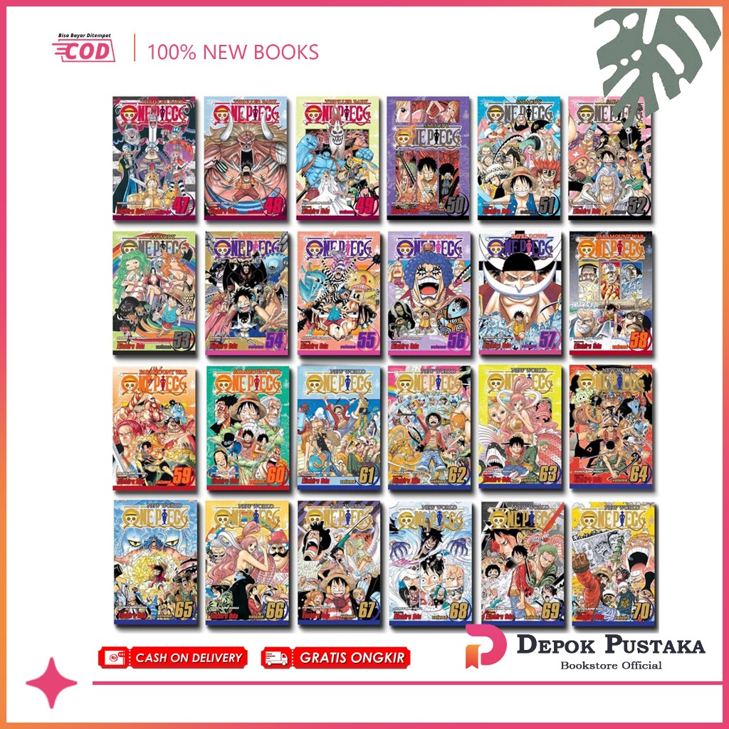 One Piece manga, Vol.1-100 (English Version)