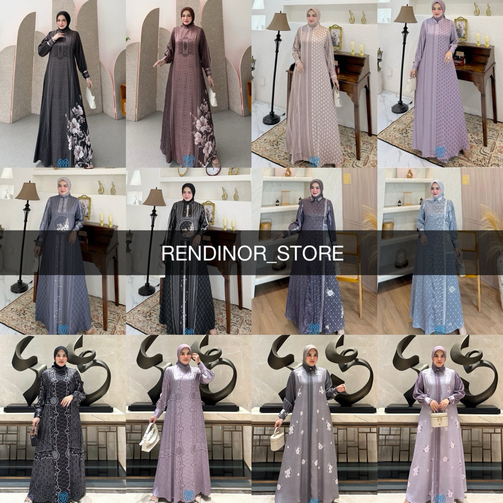 ALZEENA ATHALIA MAZAYA GAMIS DRESS SIGNATURE SILK PRINTING BY MAZAYA