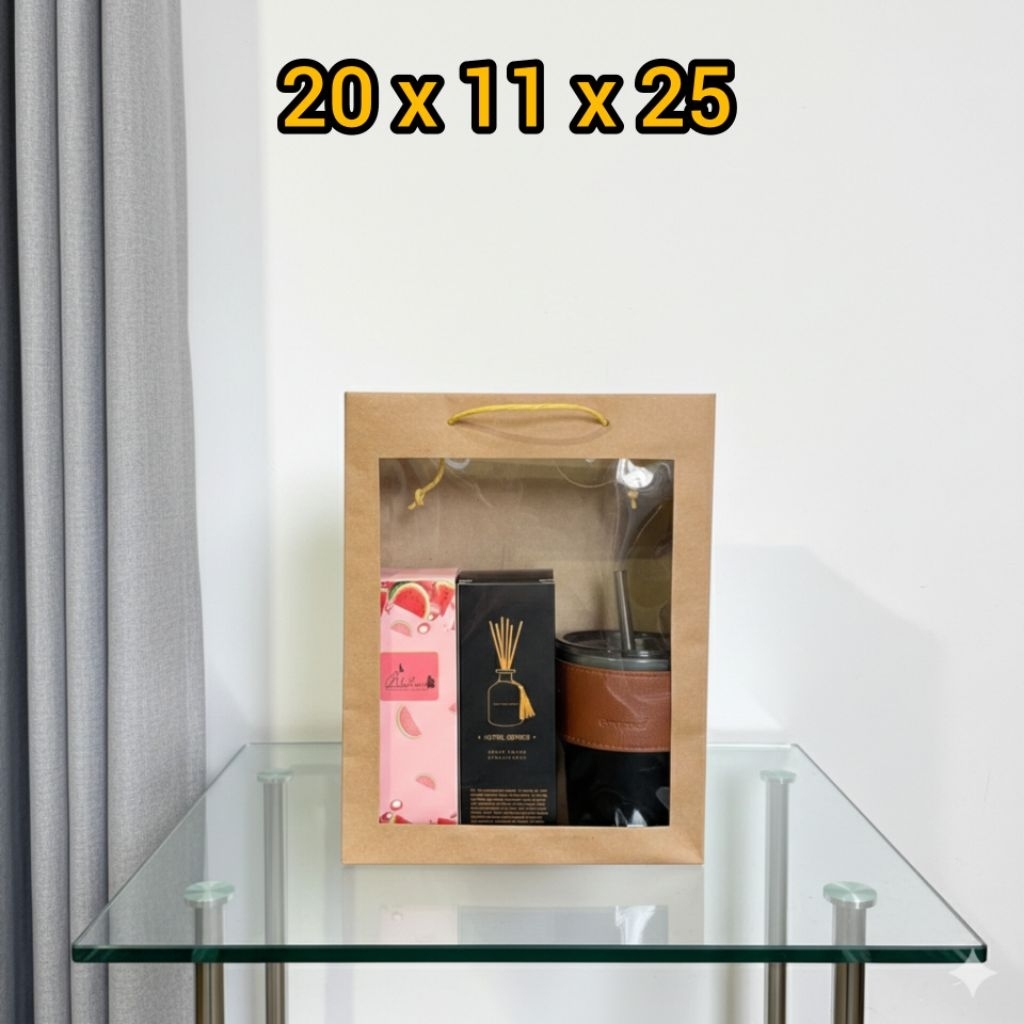 Paperbag Mika | Paperbag Window 20x11x25 | Paperbag Souvenir mika [Ready]