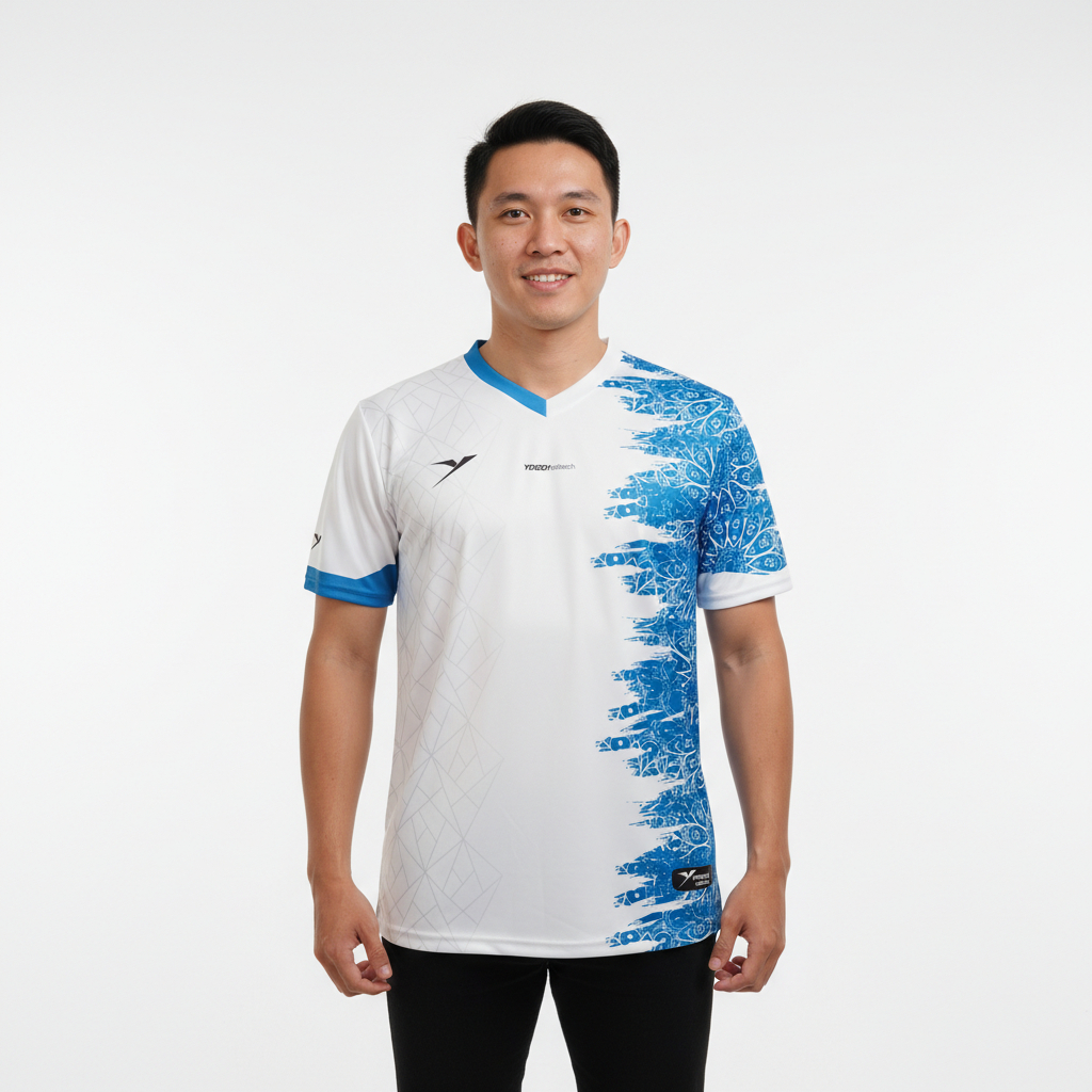 Yoozh R-WEBTONE WHITE baju badminton jersey badminton kaos badminton yoozh original