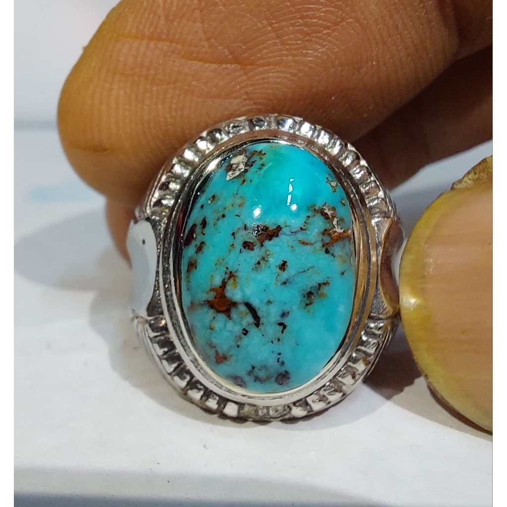 PIRUS PERSIA BIRU LAUT GRADASI EST DIM 14x9,5x6,5 RING 8