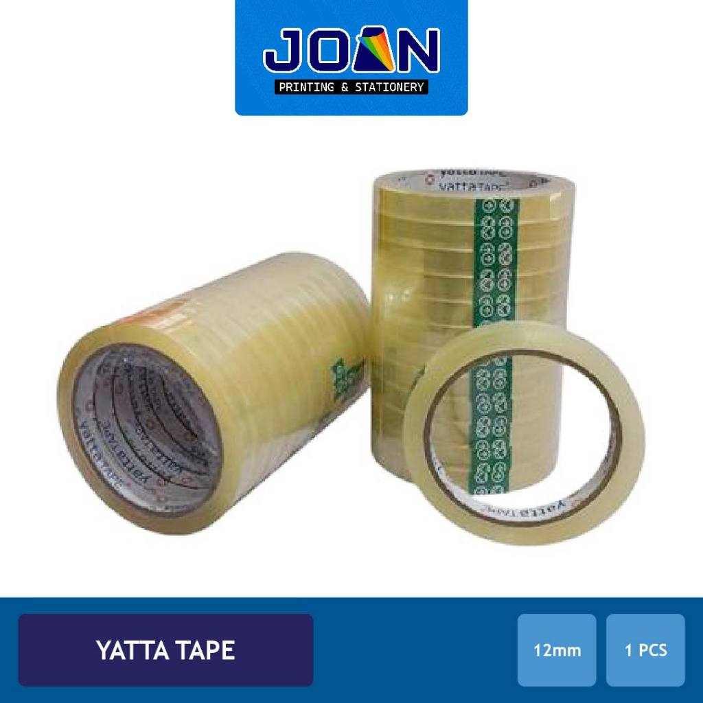 [SATUAN] Isolasi / Lakban Kecil / Solatip Kecil YATTA TAPE Bening 12mm - Kuat, Fleksibel, Transparan