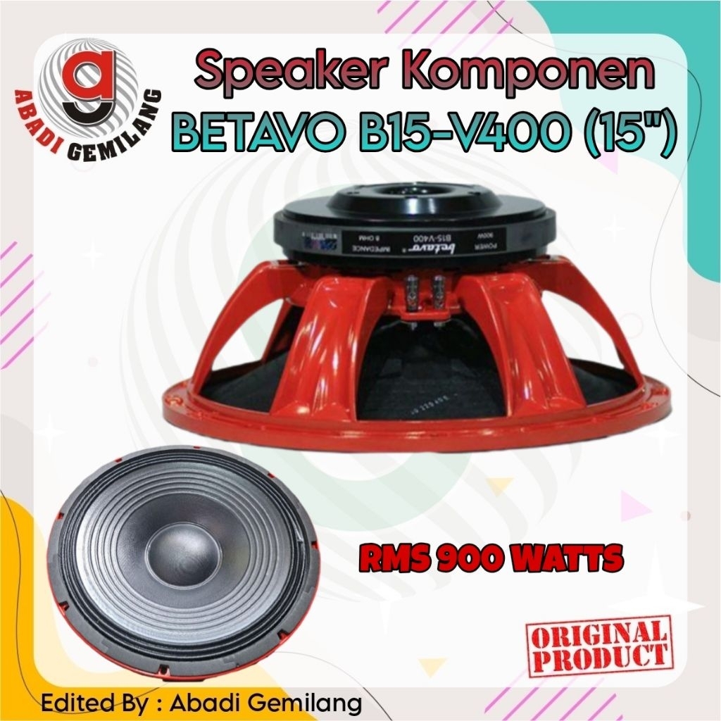 Speaker Komponen BETAVO B15-V400 15inch/Speaker Komponen BETAVO B15V400 ORIGINAL