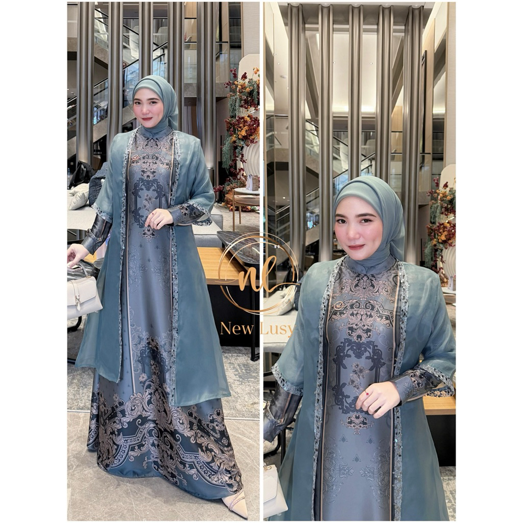 zAENA DRESS BY NEW LUSY GAMIS LEBARAN GAMIS KEKINIAN GAMIS TERBARU COD NEW LUSY(SIAP KIRIM)