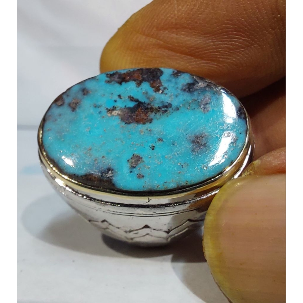 PIRUS PERSIA BIRU LAUT GRADASI EST DIM 24,5x16x6,5 RING 8