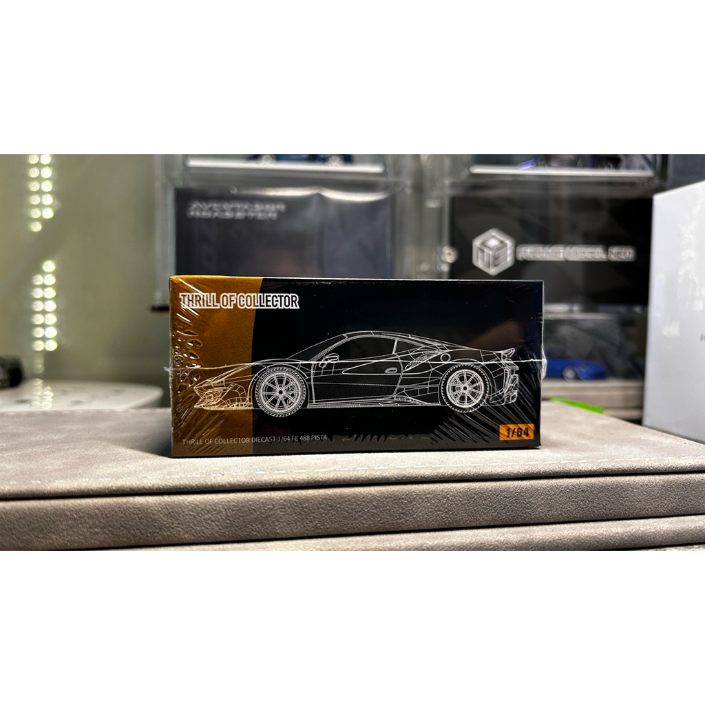 thrill of collector ferrari 488 pista azzurro la plata 1:64 diecast ferrari 488 pista blue biru skal