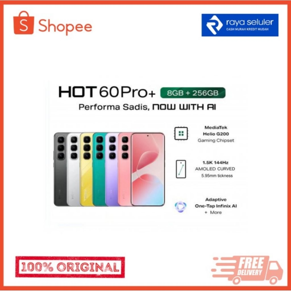 INFINIX HOT 60 PRO+ Ram 8/256 | Garansi Resmi