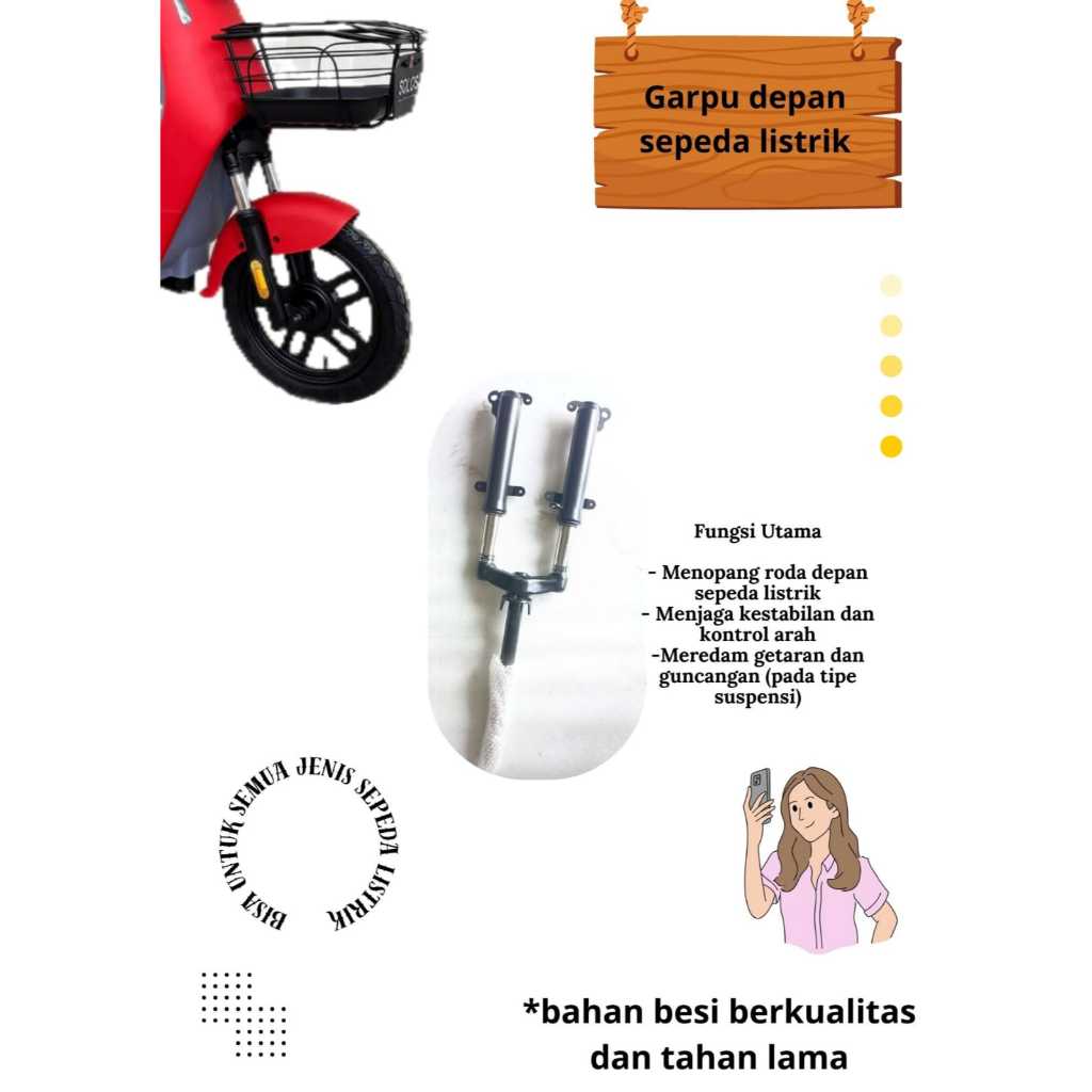 Garpu depan sepeda listrik