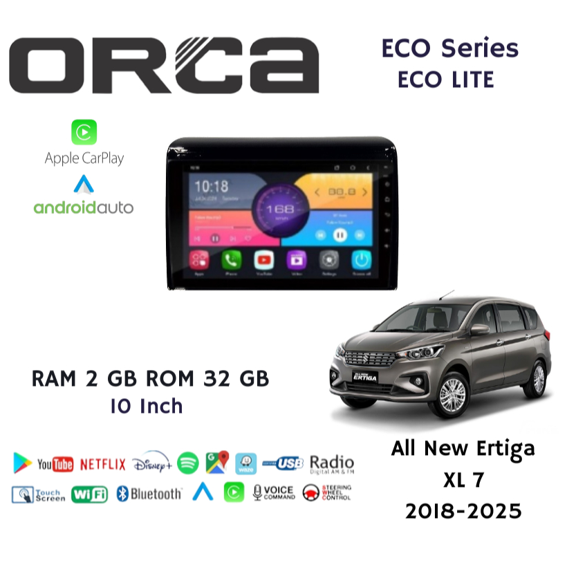 Headunit Android ORCA ECO LITE 9 / 10 Inch Suzuki Ertiga XL 7 XL7 Ram 2gb Rom 32gb Original Resmi