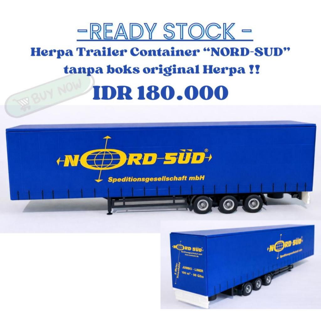 Herpa Trailer Container "NORD-SUD" tanpa boks original Herpa 1:87 HO