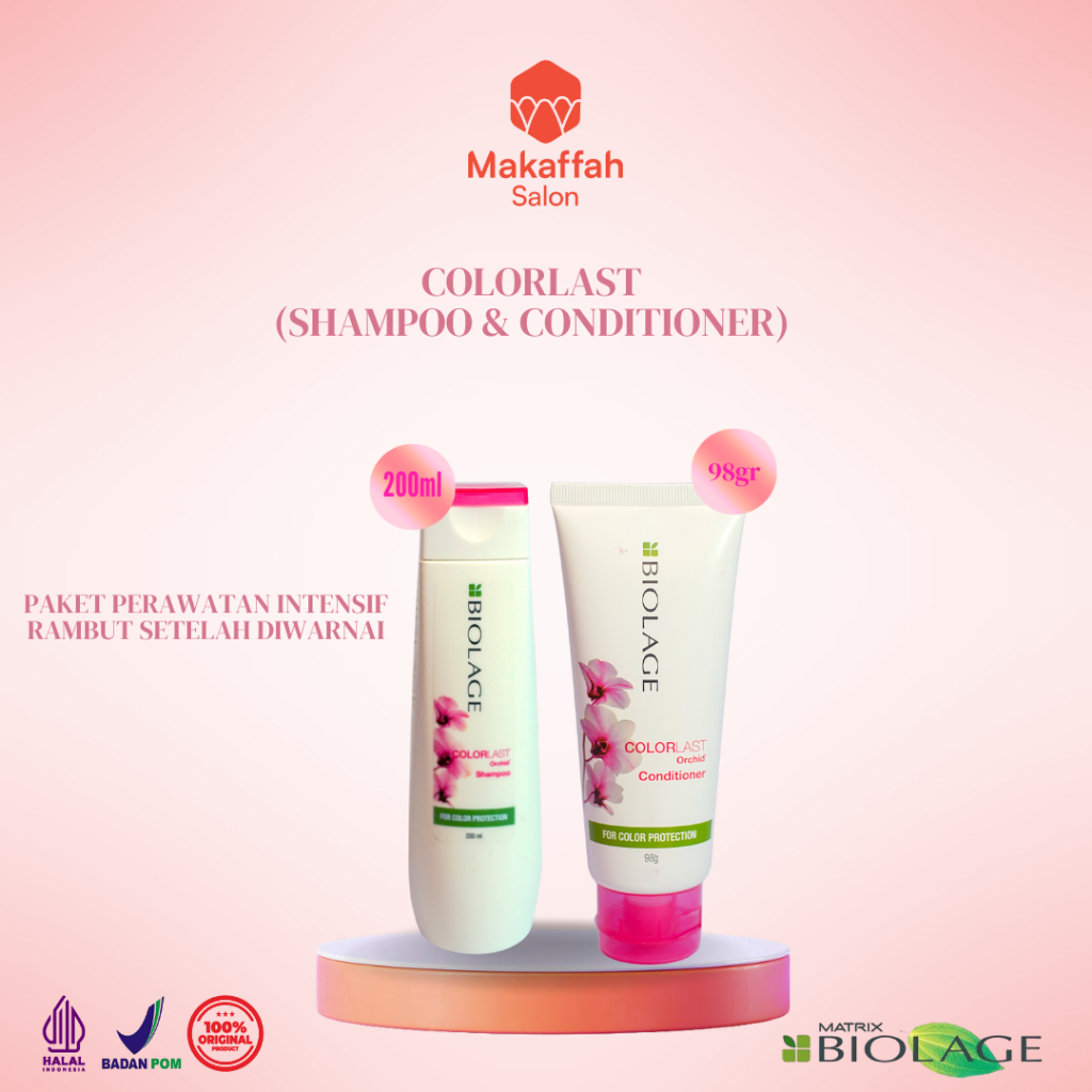 Paket Perawatan Intensif Rambut Setelah Diwarnai Shampoo dan Conditioner Biolage Colorlast