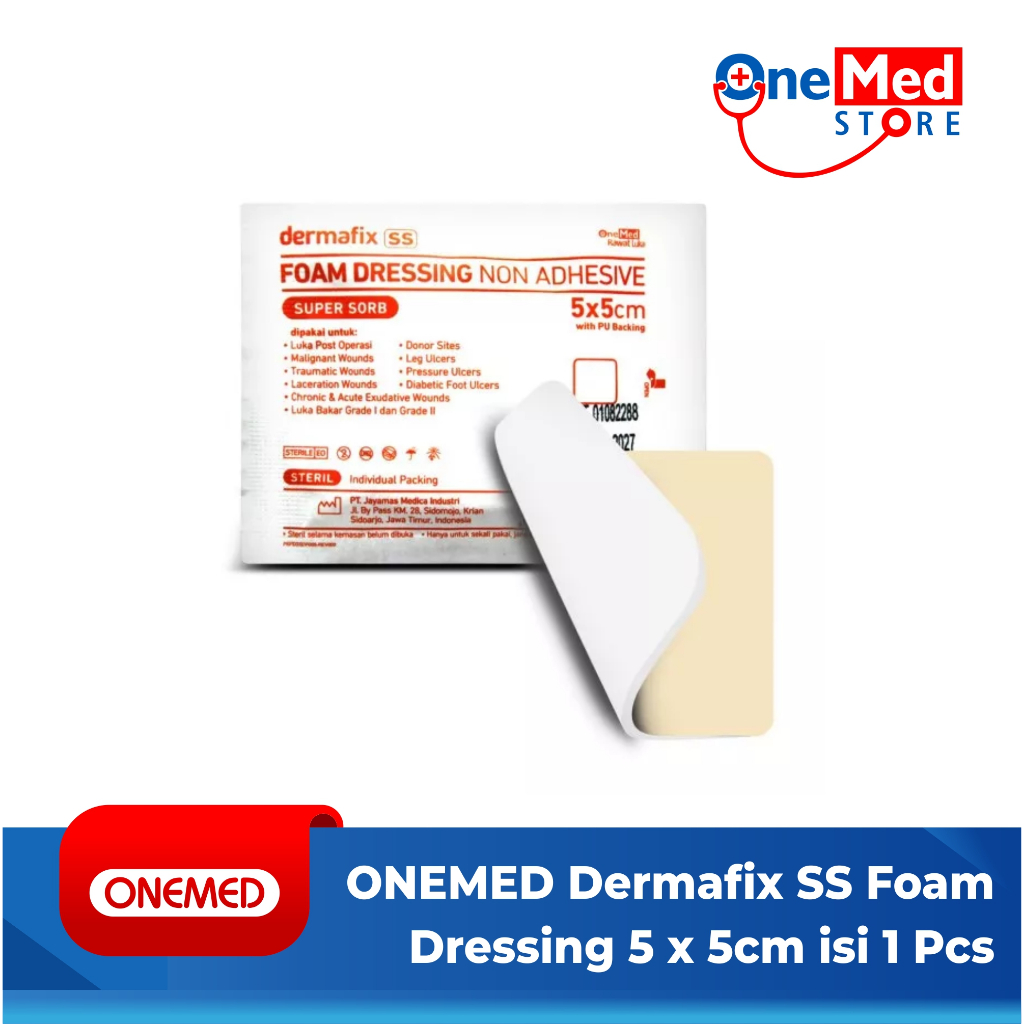 Dermafix SS Foam Dressing 5 x 5cm OneMed 1 Pcs